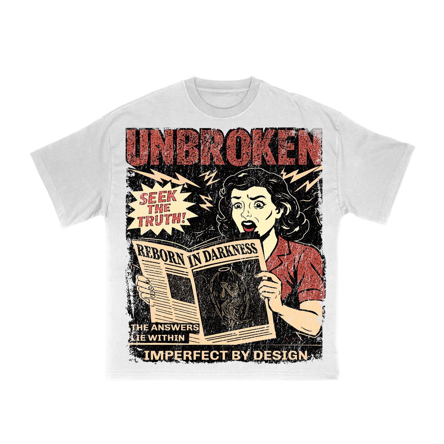 "PREORDER" - UB "IMPERFECT BY DESIGN" - WHITE TEE
