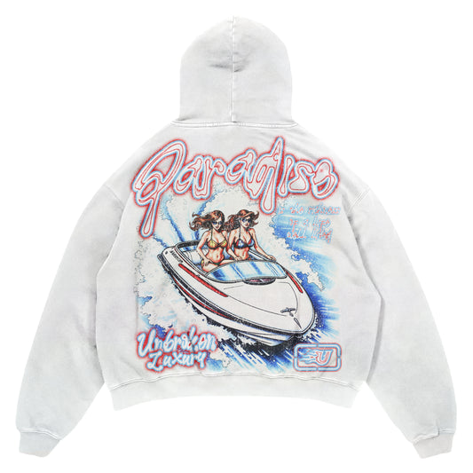 "PREORDER" - UB - PARADISE - WHITE HOODIE