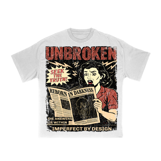 "PREORDER" - UB "IMPERFECT BY DESIGN" - WHITE TEE