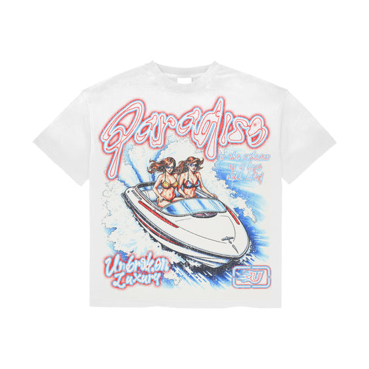 "PREORDER" - UB - PARADISE - WHITE TEE
